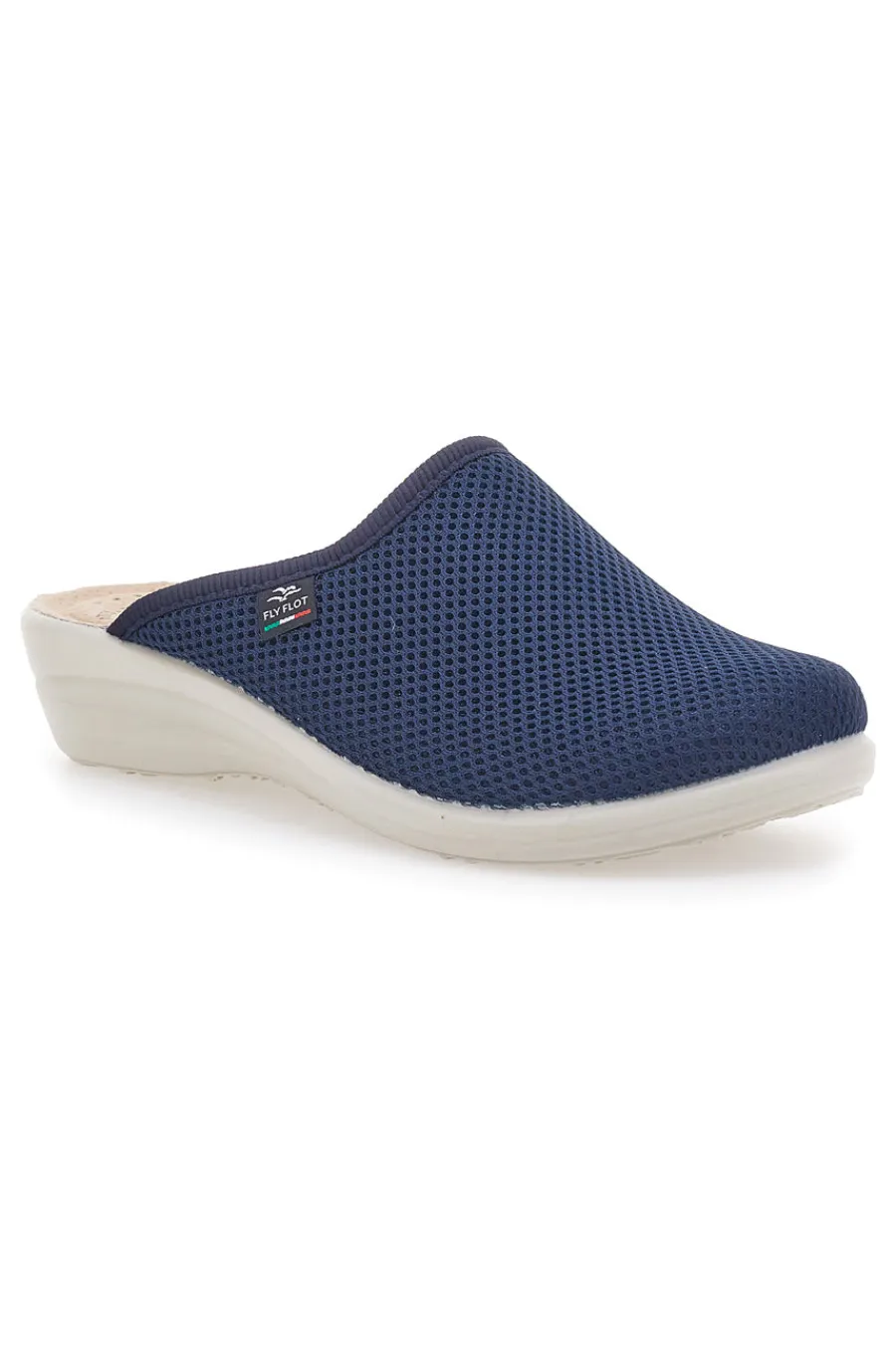 Ciabatte blu con sottopiede in pelle T4368FE-FLY FLOT