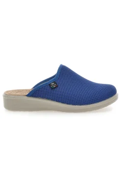 Ciabatte Blu con Sottopiede in Pelle 83368FE-FLY FLOT Discount