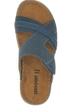 Ciabatte Blu con Sottopiede in Pelle Jerpoint 10104BESY