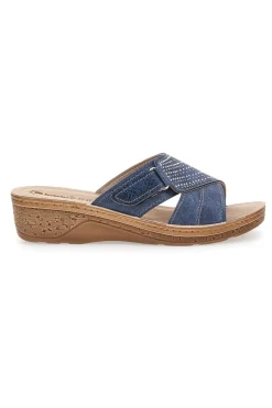Ciabatte Blu Con Strass 02 Pv-INBLU Sale