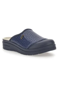 Ciabatte Blu con Tomaia in Pelle Effetto Lucido 753-BIO UP Hot
