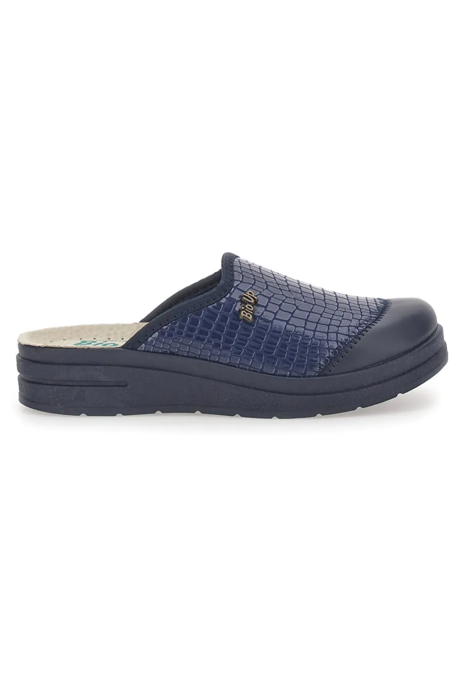 Ciabatte Blu con Tomaia in Pelle Effetto Lucido 753-BIO UP Hot