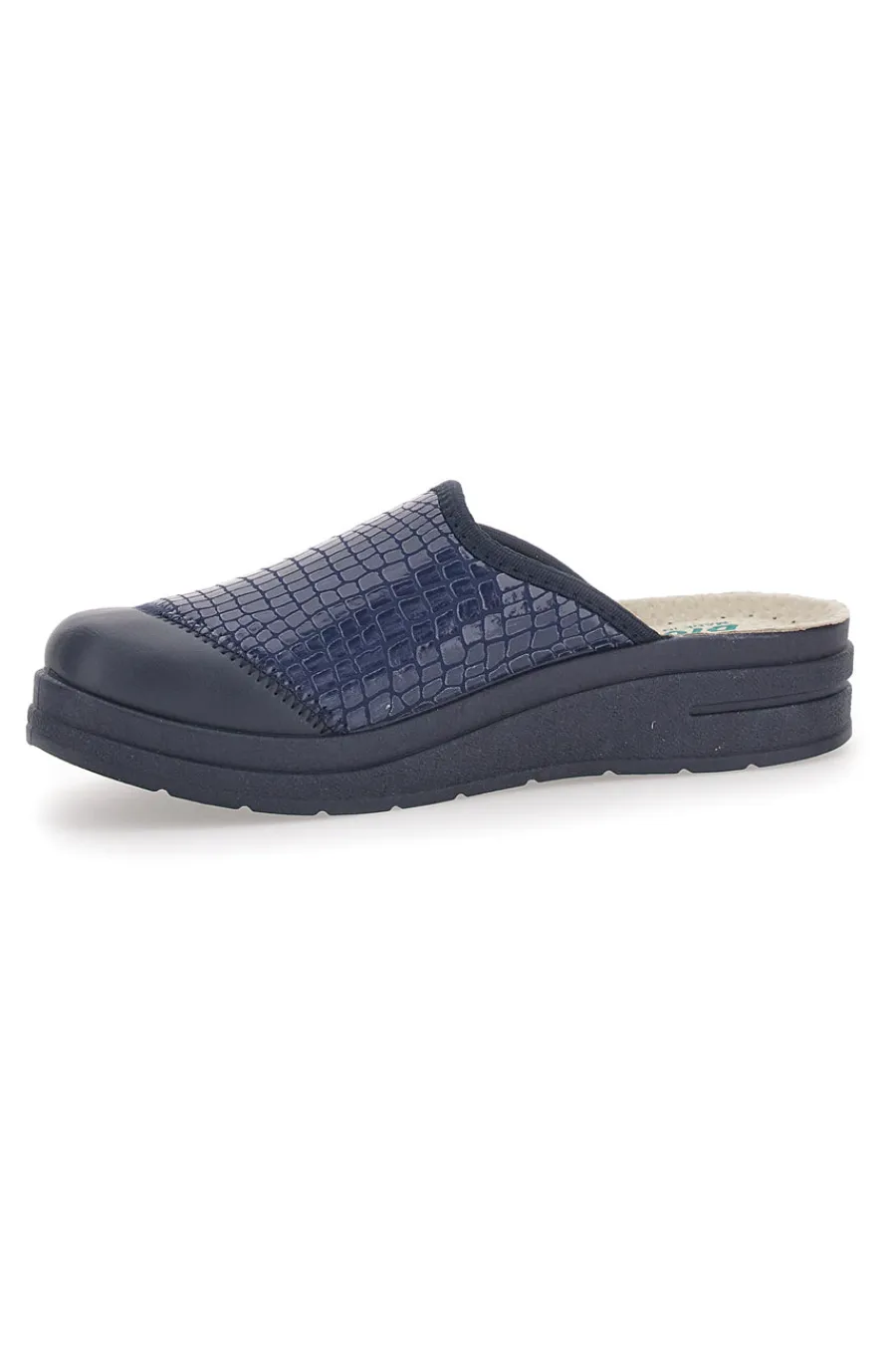 Ciabatte Blu con Tomaia in Pelle Effetto Lucido 753-BIO UP Hot