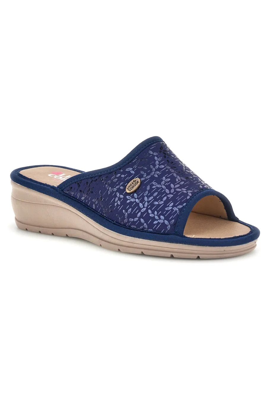 Ciabatte Blu con zeppa comfort 7555-LINEA COMODA Best