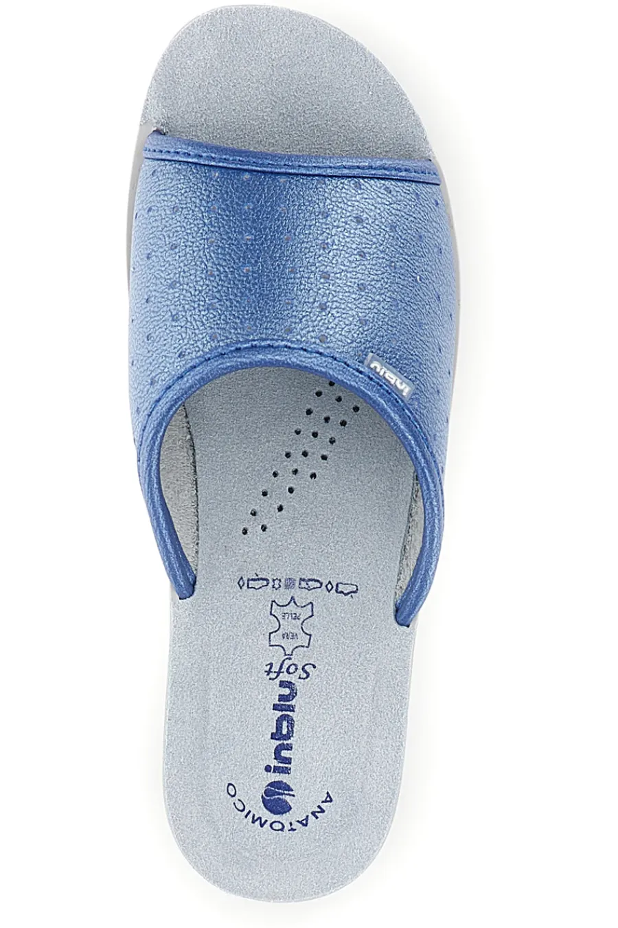 Ciabatte blu con zeppa 45N PL-INBLU Outlet