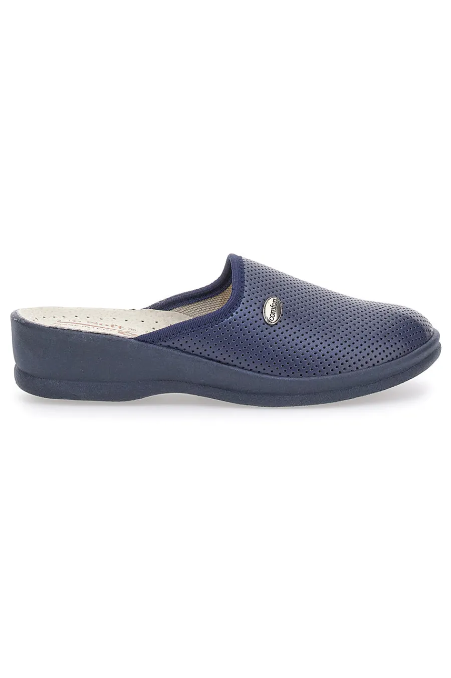 Ciabatte Blu Made In Italy Con Plantare In Vera Pelle 824100-LE SOFT Outlet