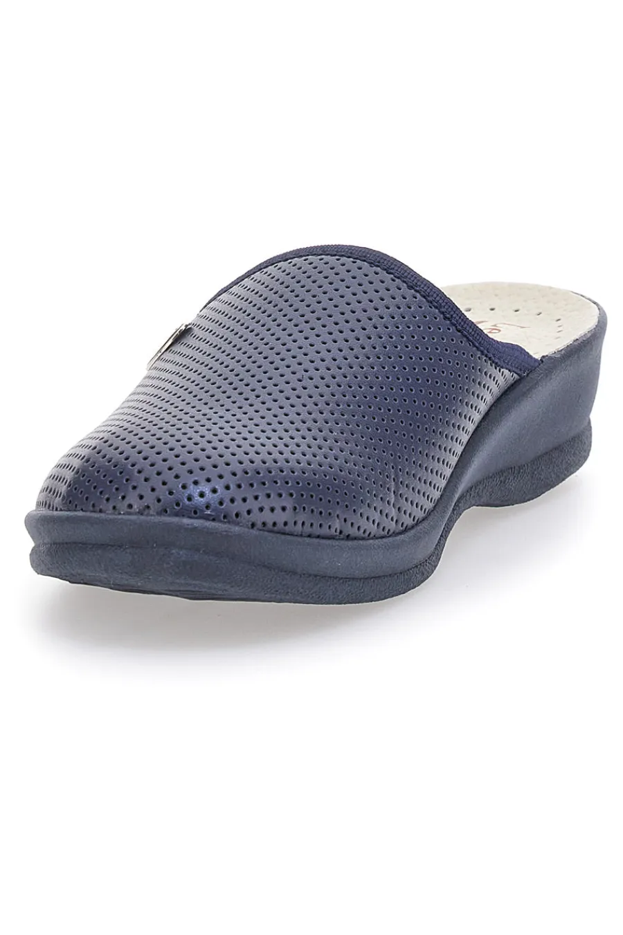 Ciabatte Blu Made In Italy Con Plantare In Vera Pelle 824100-LE SOFT Outlet