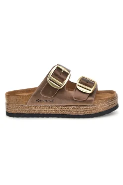 Ciabatte bronzo con doppia fibbia S11T627-SUPERGA Clearance