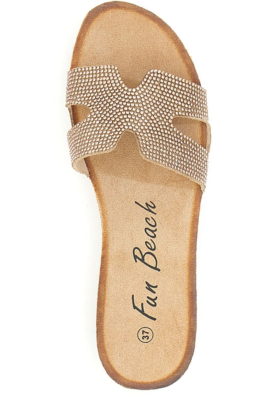 Ciabatte Champagne con Fascia Glitterata 13523-FUN BEACH Hot