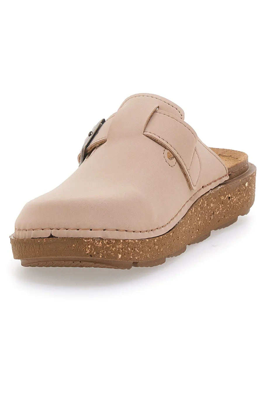 Ciabatte chiuse beige con fibbia regolabile 24EDA-INBLU Outlet
