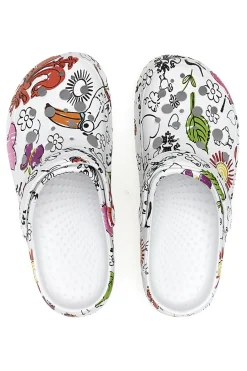 Ciabatte clog da donna multicolor con stampa floreale 6-WOZ Discount