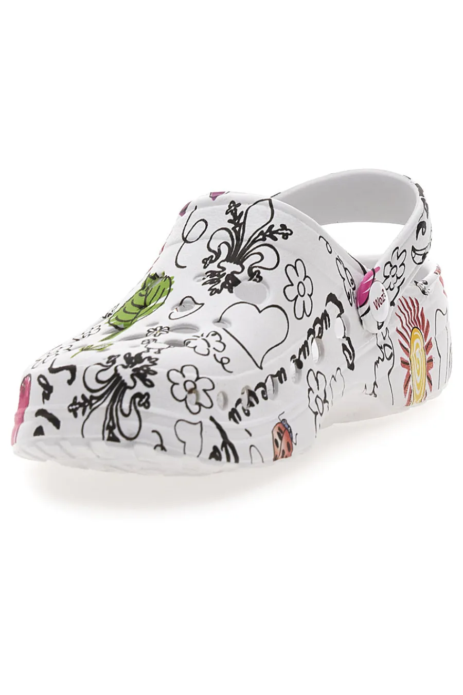 Ciabatte clog da donna multicolor con stampa floreale 6-WOZ Discount