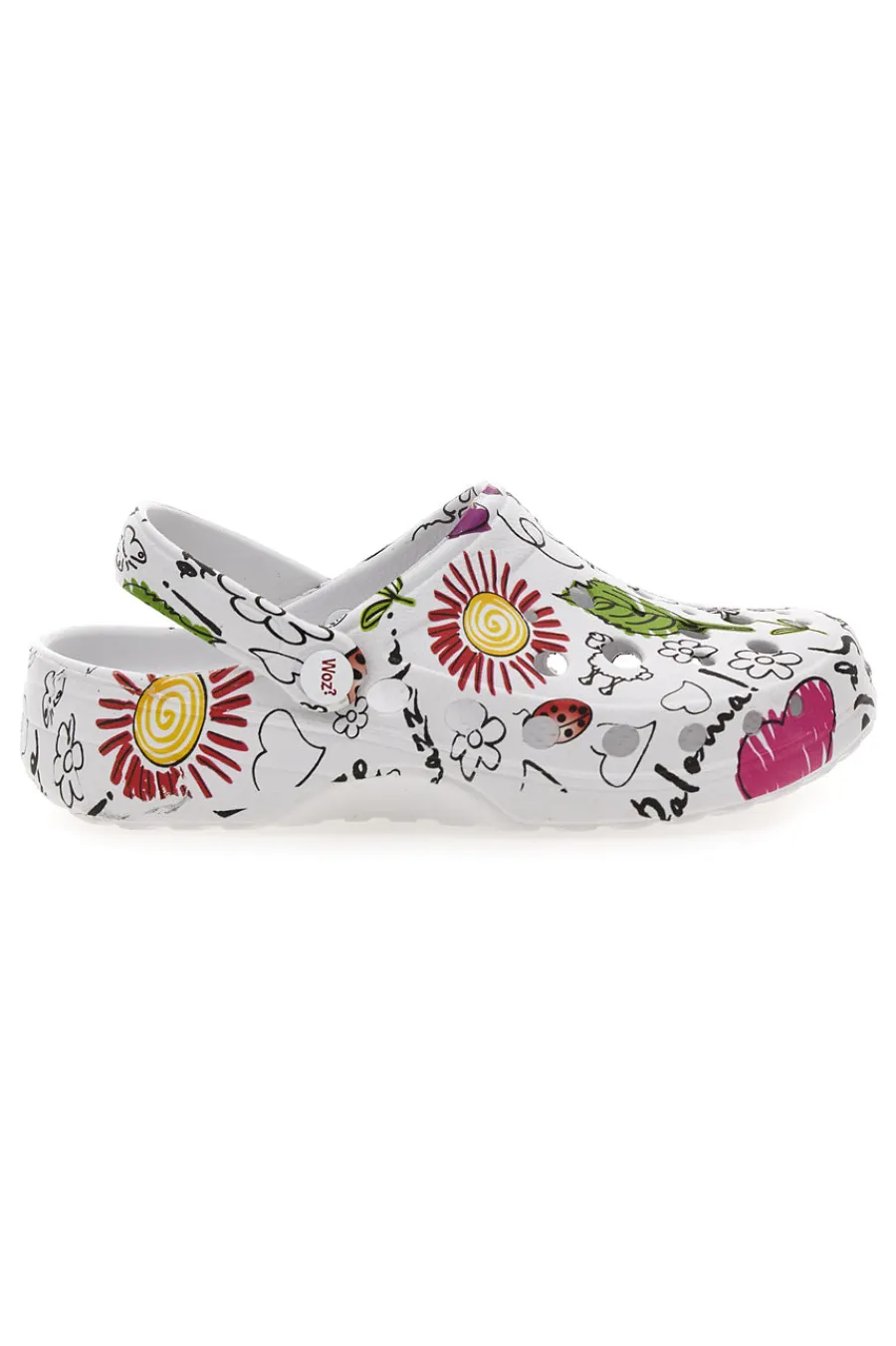 Ciabatte clog da donna multicolor con stampa floreale 6-WOZ Discount