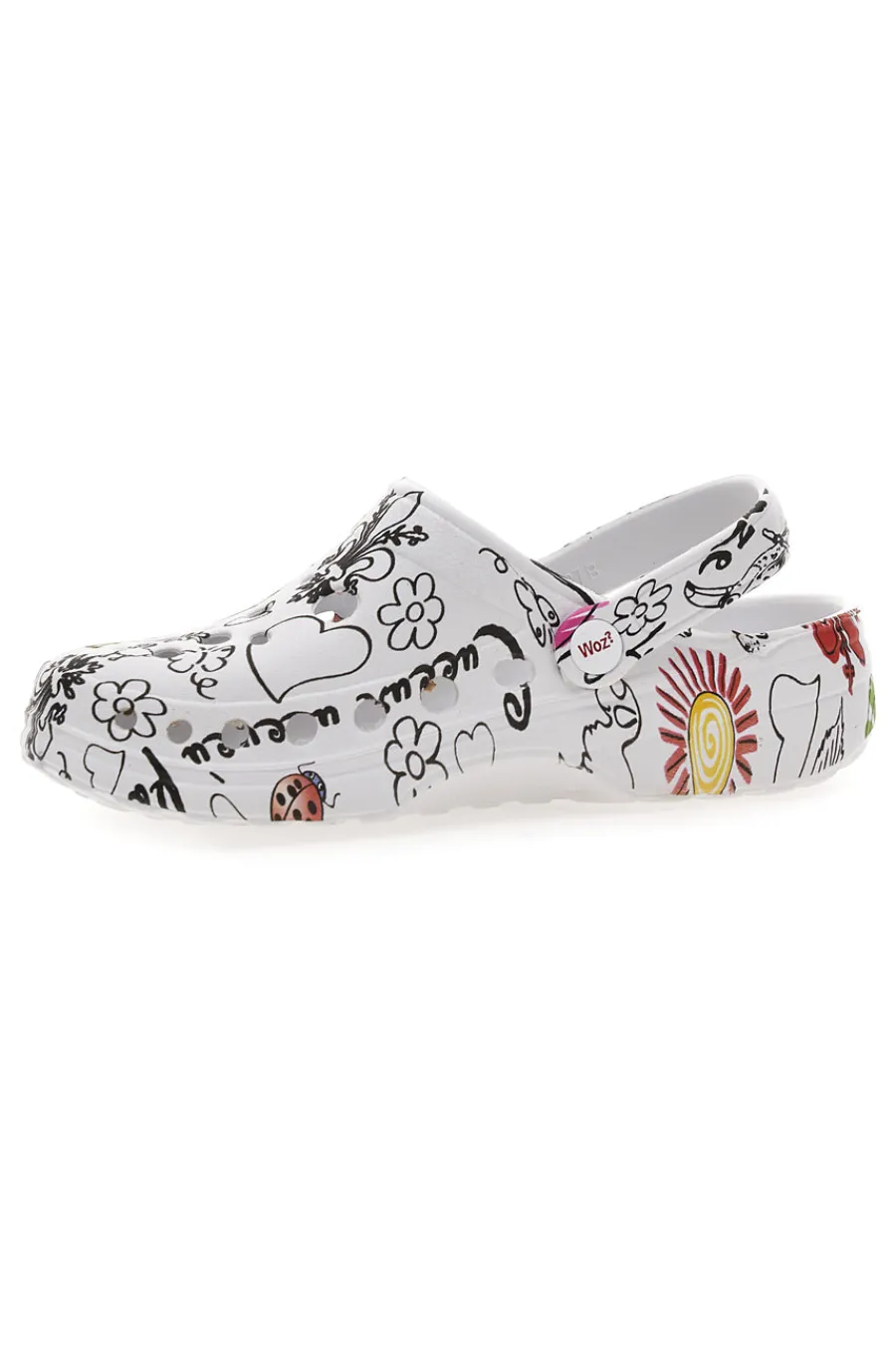 Ciabatte clog da donna multicolor con stampa floreale 6-WOZ Discount