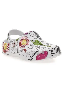Ciabatte clog da donna multicolor con stampa floreale 6-WOZ Discount