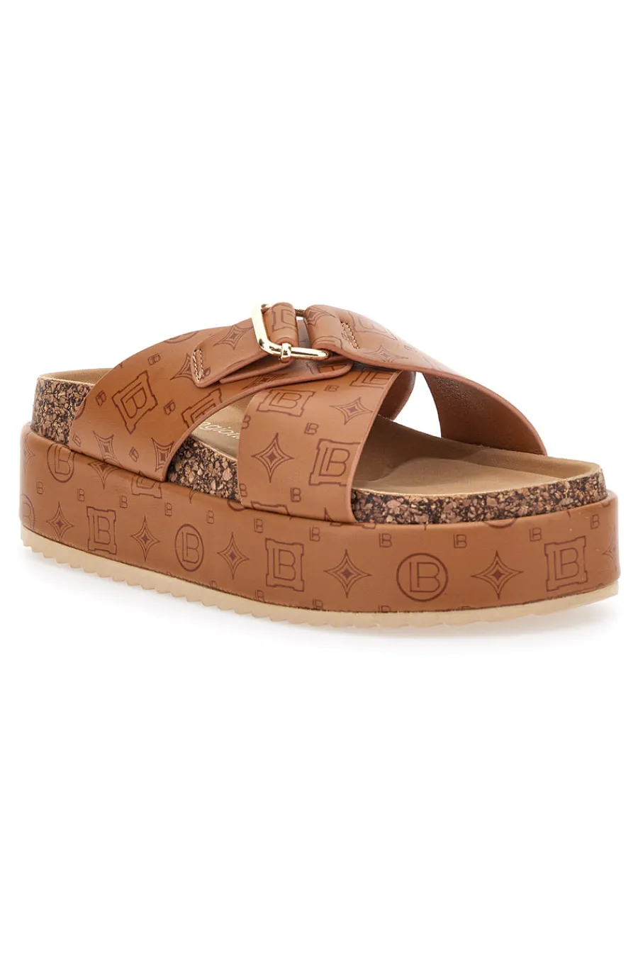 Ciabatte Cognac Con Flatform 8627-LAURA BIAGIOTTI Clearance