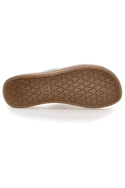 Ciabatte con Fasce Incrociate Beige ed Effetto Maculato 13 FT-INBLU Clearance