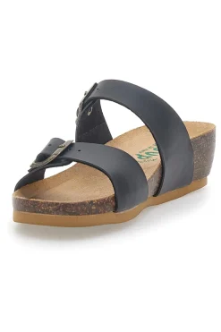 Ciabatte con Fibbia Nere 22713-BIO UP Discount