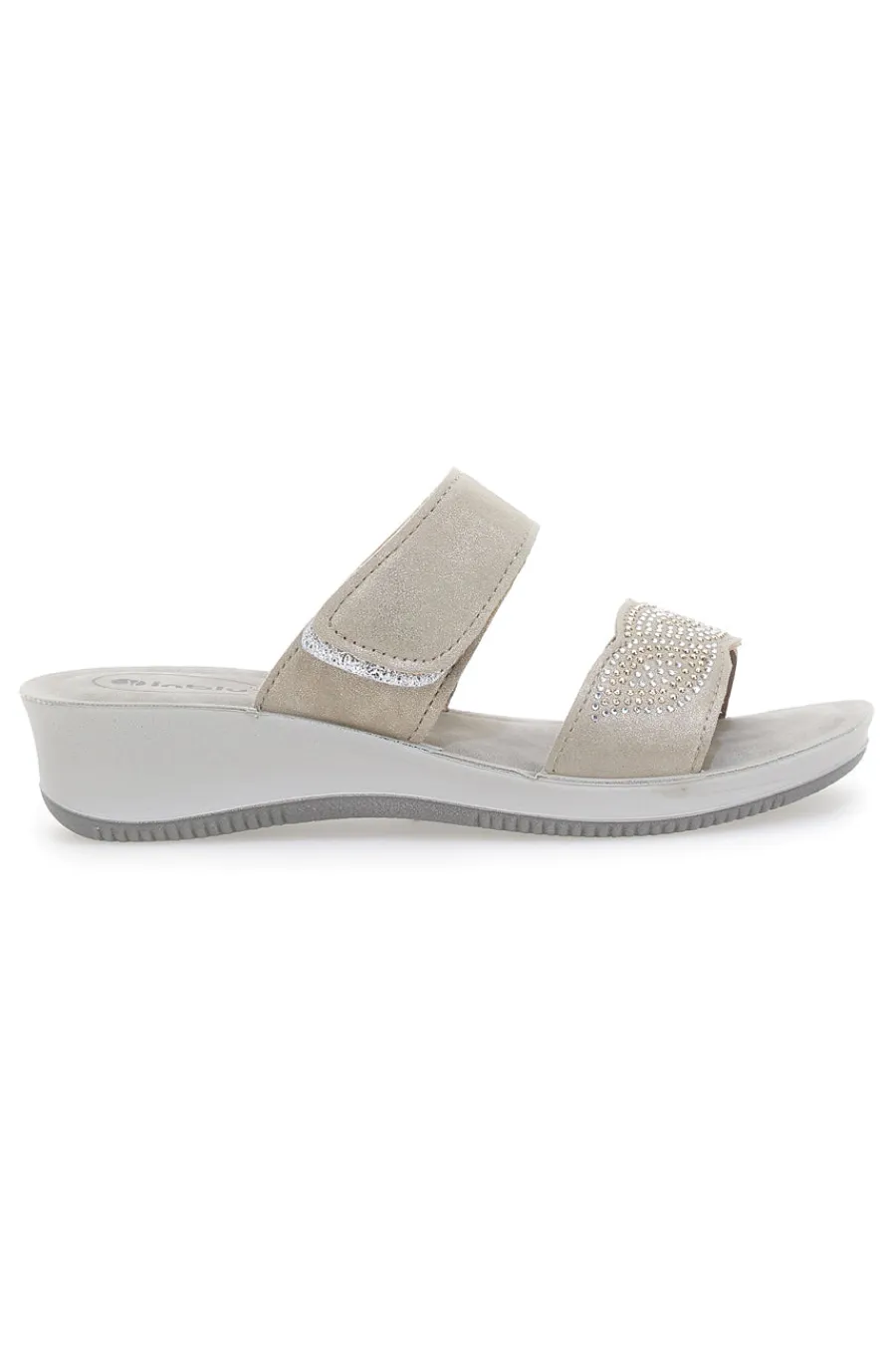 Ciabatte con Zeppa 4 Se Grigio-INBLU Discount