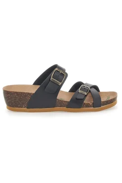 Ciabatte con Zeppa Nere 22313-BIO UP Sale