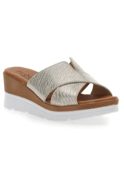 Ciabatte con Zeppa Platino 11072411-PLOCADI Discount