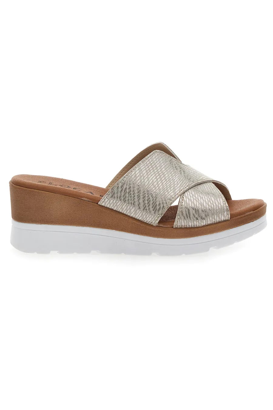 Ciabatte con Zeppa Platino 11072411-PLOCADI Discount