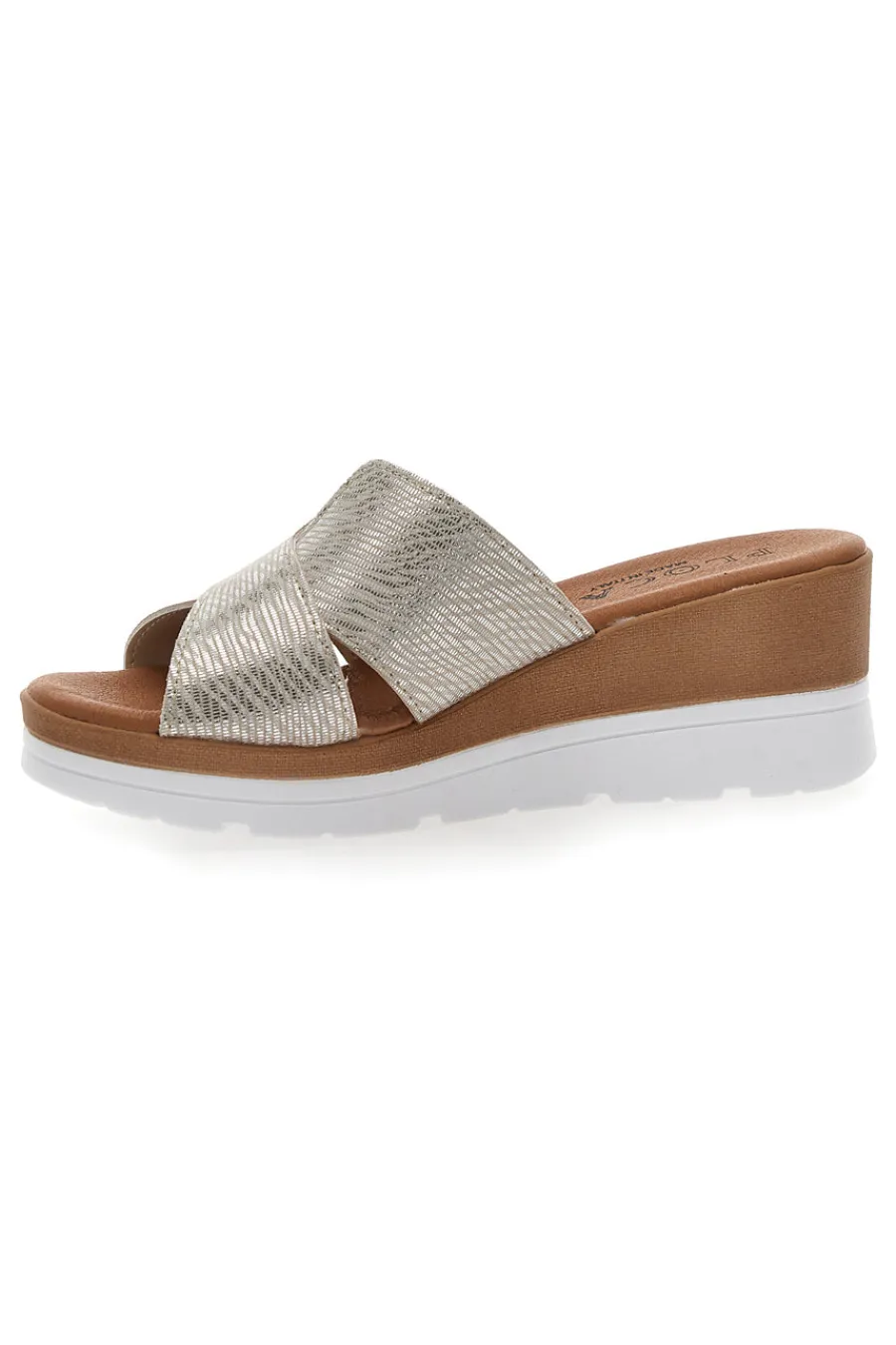 Ciabatte con Zeppa Platino 11072411-PLOCADI Discount