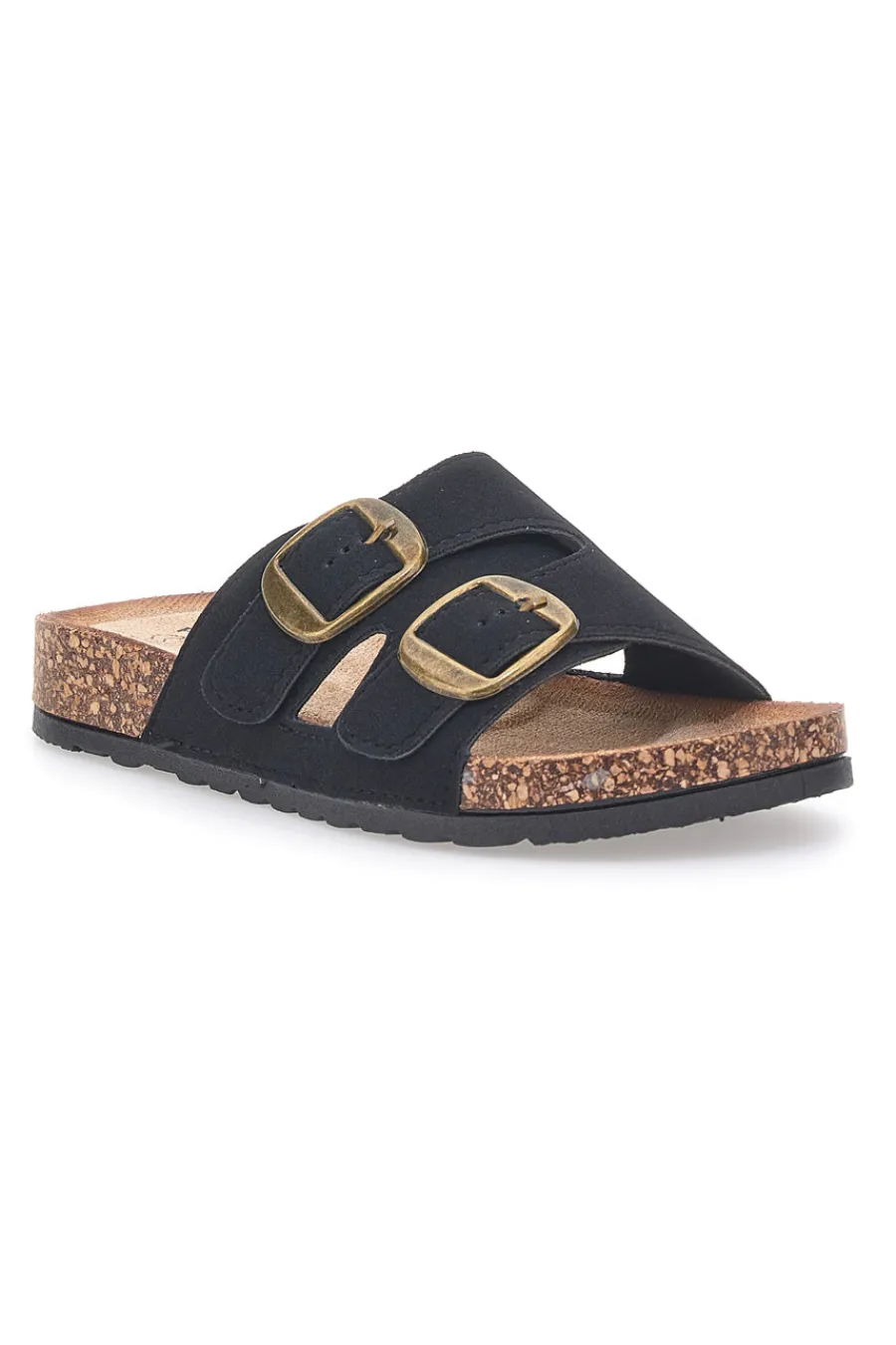 Ciabatte da donna nere con doppia fibbia Pittarello FC2084J1-PITTARELLO SUN Outlet