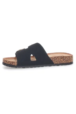 Ciabatte da donna nere con doppia fibbia Pittarello FC2084J1-PITTARELLO SUN Outlet