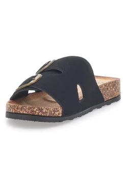 Ciabatte da donna nere con doppia fibbia Pittarello FC2084J1-PITTARELLO SUN Outlet