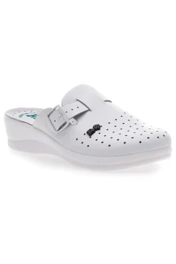 Ciabatte da Lavoro Bianche in Pelle 6205-BIO UP Clearance