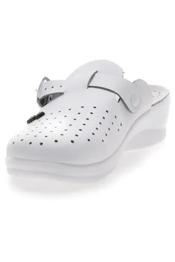 Ciabatte da Lavoro Bianche in Pelle 6205-BIO UP Clearance