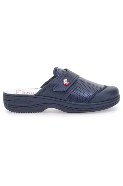 Ciabatte Da Lavoro Blu Vera Pelle Made In Italy 1568-MRS CHEF Best