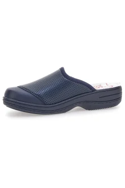 Ciabatte Da Lavoro Blu Vera Pelle Made In Italy 553-MRS CHEF Sale