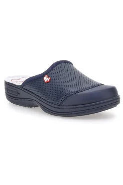 Ciabatte Da Lavoro Blu Vera Pelle Made In Italy 553-MRS CHEF