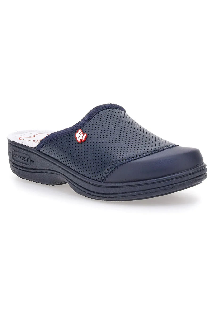 Ciabatte Da Lavoro Blu Vera Pelle Made In Italy 553-MRS CHEF
