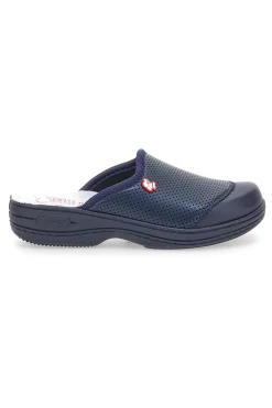 Ciabatte Da Lavoro Blu Vera Pelle Made In Italy 553-MRS CHEF