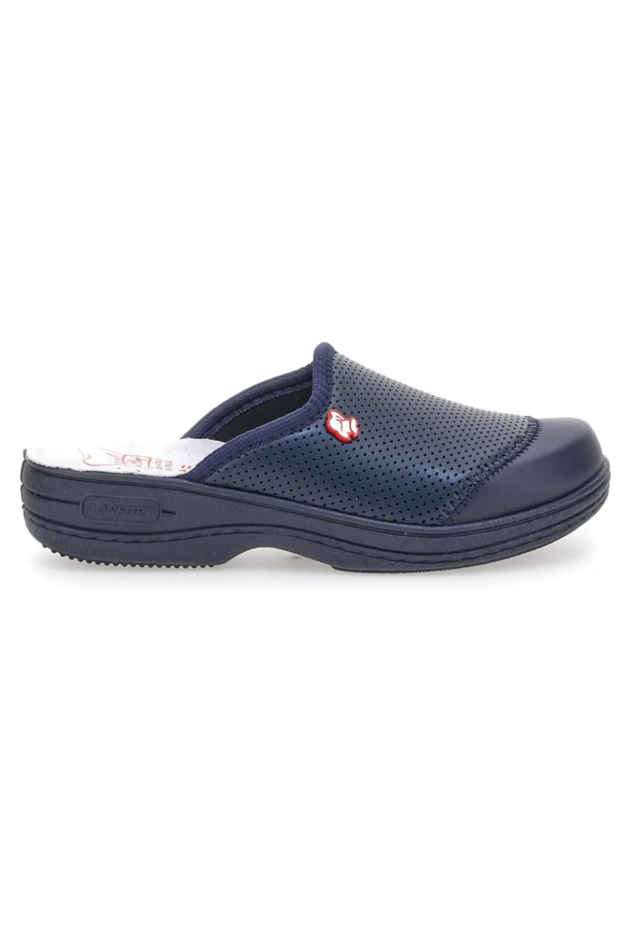 Ciabatte Da Lavoro Blu Vera Pelle Made In Italy 553-MRS CHEF