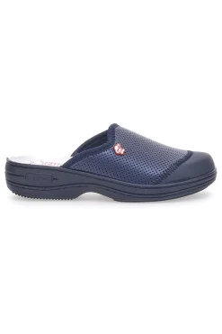 Ciabatte Da Lavoror 553 Blu Vera Pelle-MRS CHEF