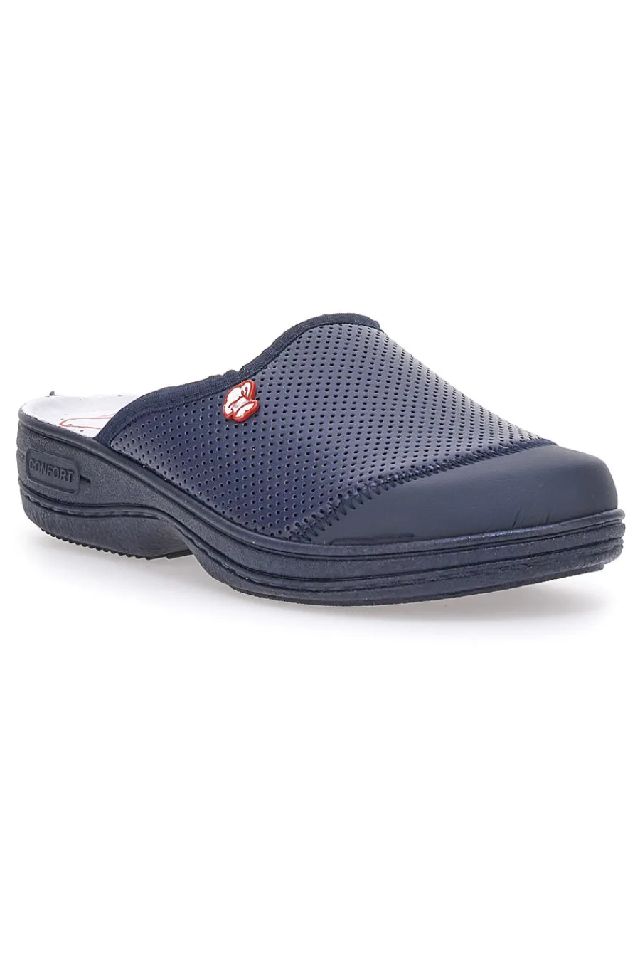 Ciabatte Da Lavoror 553 Blu Vera Pelle-MRS CHEF