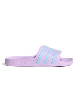 Ciabatte da Piscina lilla con strisce Adilette Aqua-ADIDAS