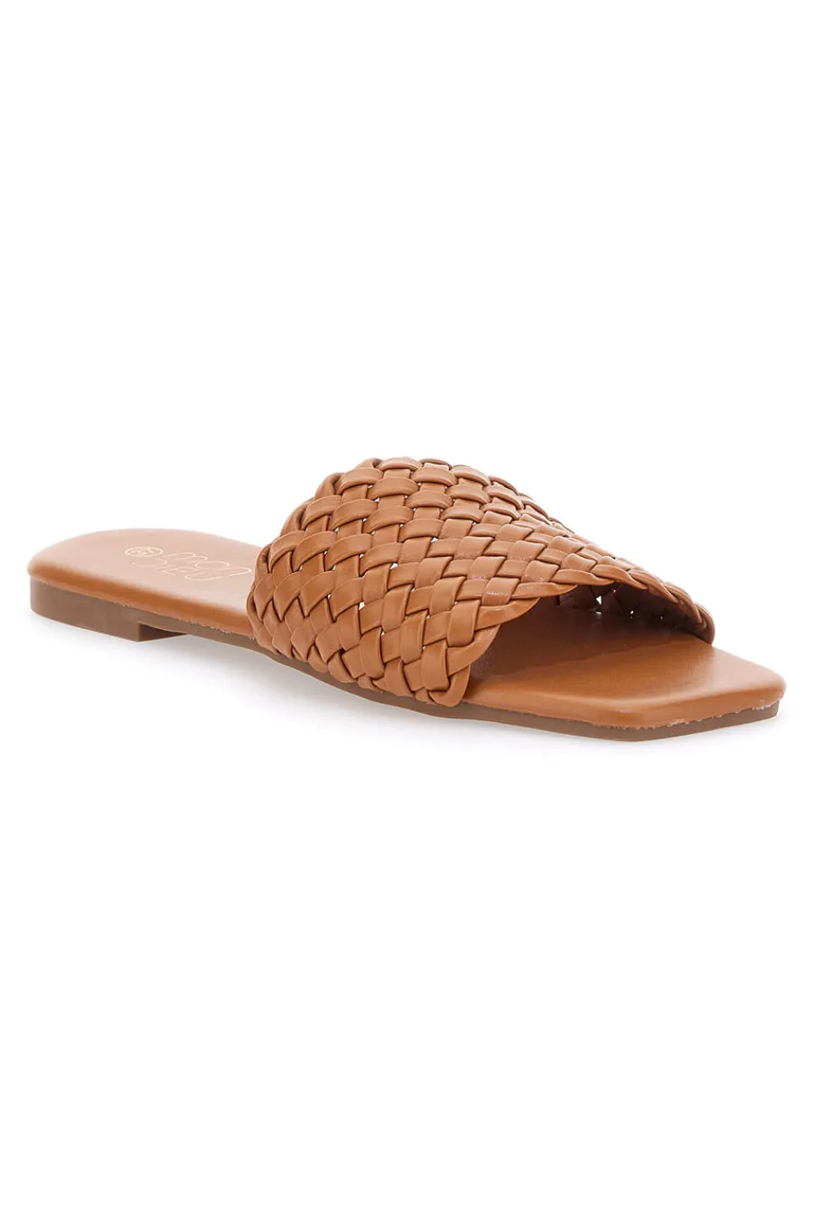 Ciabatte Flat Cognac Con Fascia Incrociata 5410-MON DIEU Best