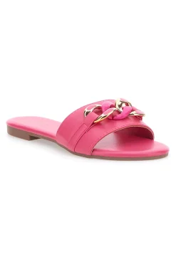 Ciabatte Flat Rosa Con Catena 3396-MON DIEU Hot