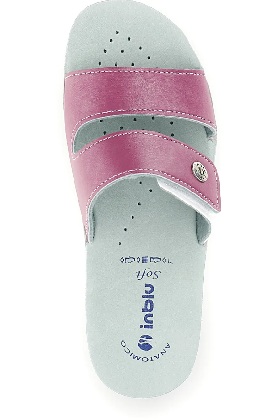 Ciabatte fucsia e bianche con plantare anatomico 63 VR-INBLU Outlet
