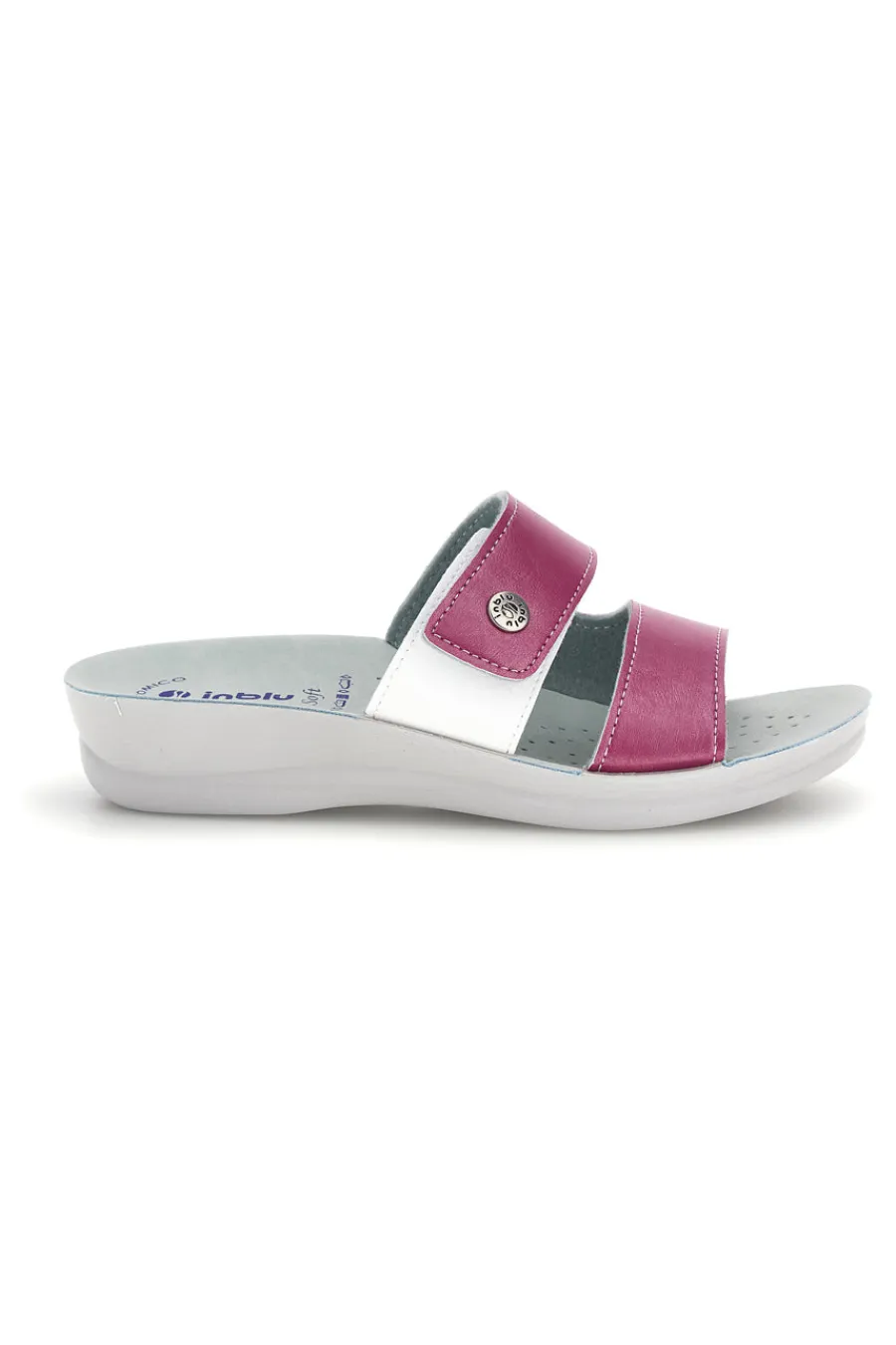 Ciabatte fucsia e bianche con plantare anatomico 63 VR-INBLU Outlet