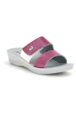Ciabatte fucsia e bianche con plantare anatomico 63 VR-INBLU Outlet
