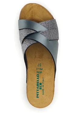 Ciabatte grigio sottopiede in vera pelle 293A520SR-PITTARELLO ECO Best