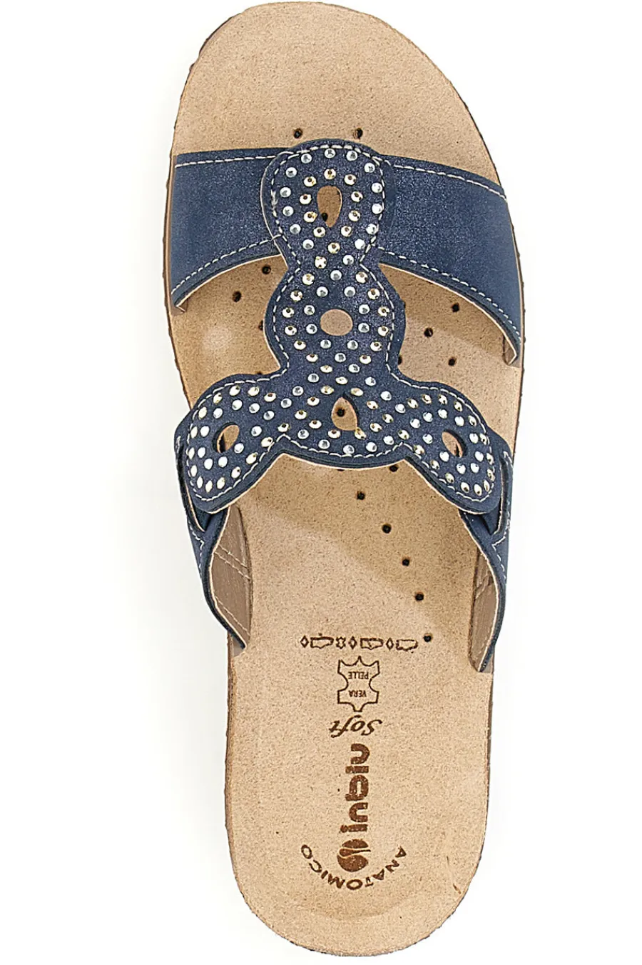 Ciabatte 2684 Navy con Strass-INBLU Best