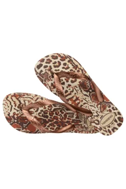 Ciabatte Infradito Beige e Marrone Effetto Maculato Top Animal-HAVAIANAS Best