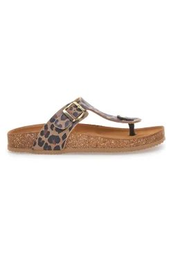 Ciabatte Infradito Leopardate in Vera Pelle Made in Italy 335A2177SR-PITTARELLO TIERRA Hot